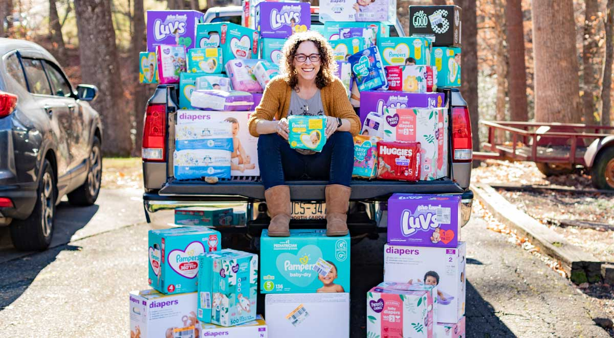 Over $1,200 in diapers donated to Child Abuse Prevention Team